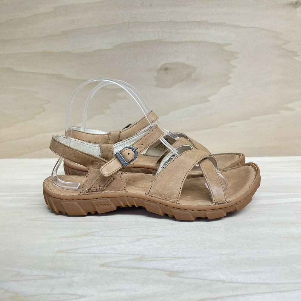 Bogs Womens Leather Todos Ankle Strap Sandals Brown 71694-228 Size 8.5 NEW